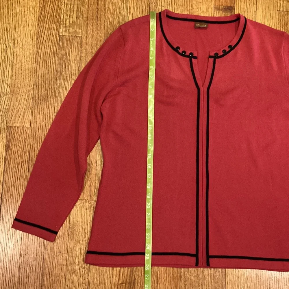 Beautiful Pink Sweater with Black Trim Size XXXL